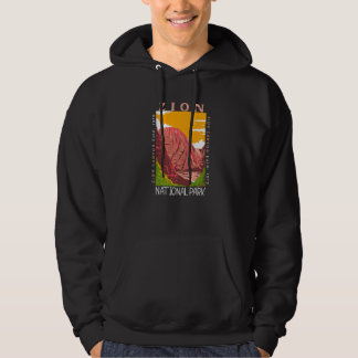 Zion Nationalpark Utah Zion Canyon Distressed Vin Hoodie