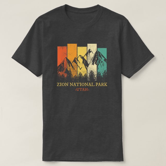 Zion-Nationalpark Vintag 3 T-Shirt (Design vorne)