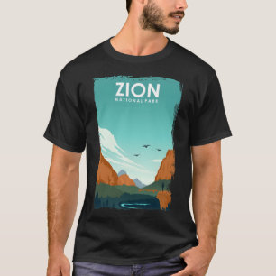 Zion Nationalpark Vintag Minimal Retro Utah Trav T-Shirt