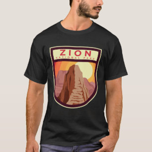Zion Nationalpark Vintage Natur Retro Abzeichen T-Shirt
