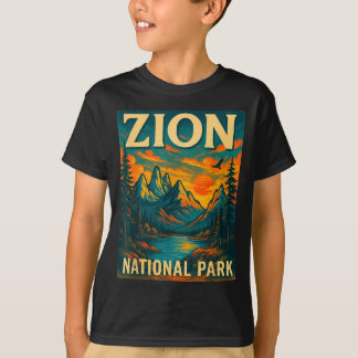 Zion Nationalpark Vintage Reise Outdoor T-Shirt