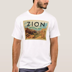 Zion Nationalpark-Vintage Reise T-Shirt