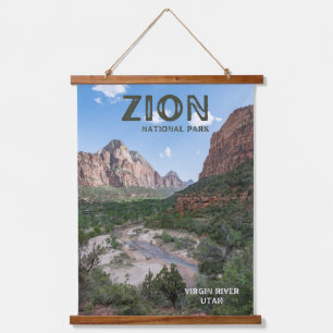 Zion-Nationalpark Wandteppich Mit Holzrahmen