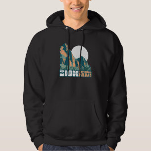 Zion-Nationalpark WPA Poster Stil Grafik Utah Hoodie