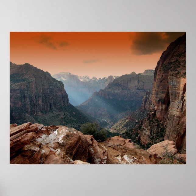 Zion Park, Utah phantastische Naturlandschaft Poster (Vorne)