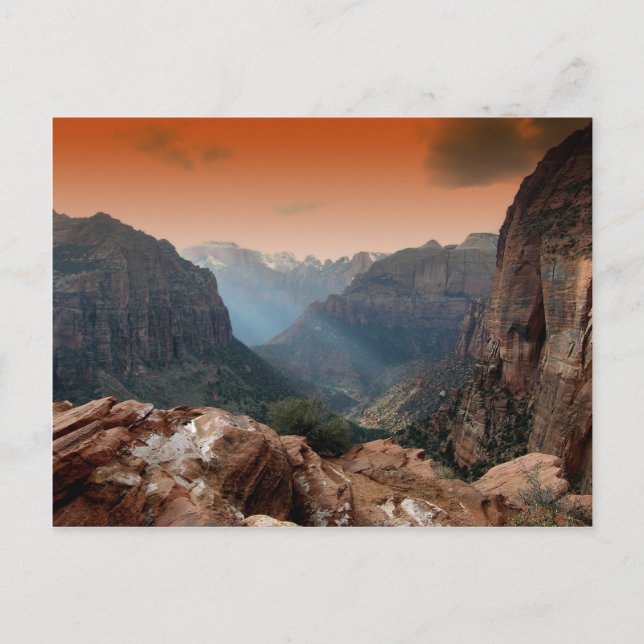 Zion Park, Utah phantastische Naturlandschaft Postkarte (Vorderseite)