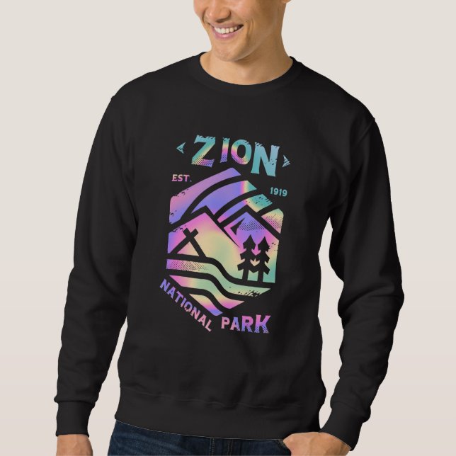 Zion Utah Beehive State National Parks Mighty 5 Te Sweatshirt (Vorderseite)
