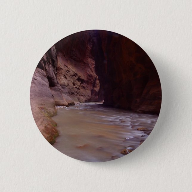 Zion verengt Strom-Jungfrau-Fluss Button (Vorderseite)