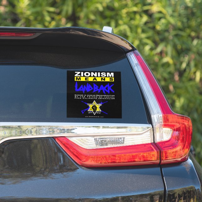 Zionismus bedeutet LANDBACK! Aufkleber (Auto Seite)
