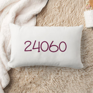 Zip Code Universität Maroon Burnt Orange zwei Seit Lendenkissen
