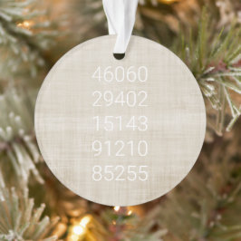Zip-Code-Verlauf Familienbewegende Zuhause Spaß Ornament