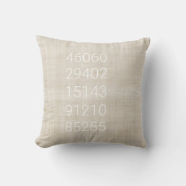 Zip-Codeverlauf Neue Wohngestaltung Beige Weißer S Kissen