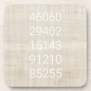 Zip-Codeverlauf Neue Zuhause Personalisiert Beige  Getränkeuntersetzer