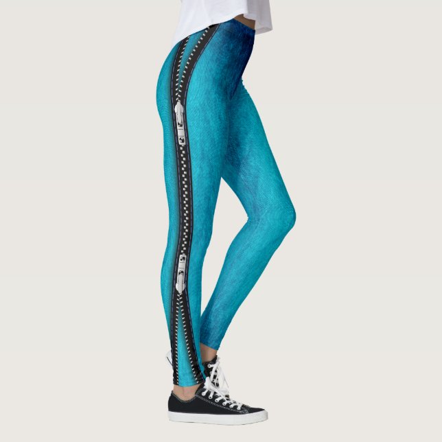 zip it denim leggings (Droite)