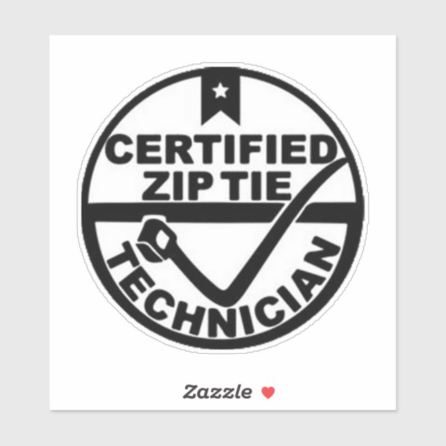 Zip Krawatte Techniker Aufkleber (Blatt)