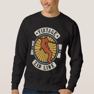 Zip Line Vintage Classic Retro 60er 70er Sport Sweatshirt
