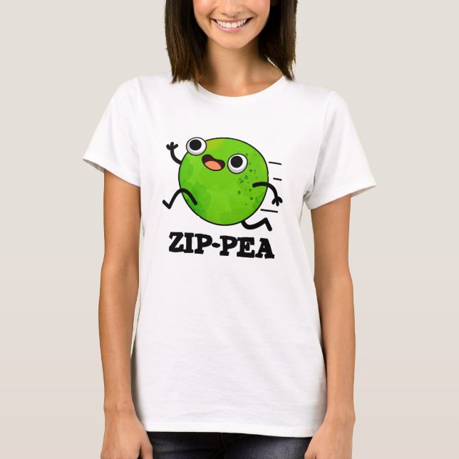 Zip-pea Funny Zippy Pea Pun T-Shirt (Vorderseite)