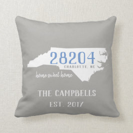 Zipcode-/-farbZuhause-Kissen Nord-Carolina Kissen