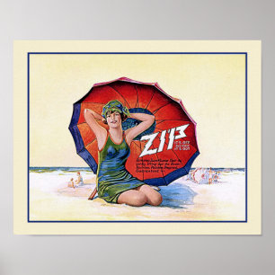 Ziphaar-Entferner-lustige Vintage Anzeige 1924 Poster