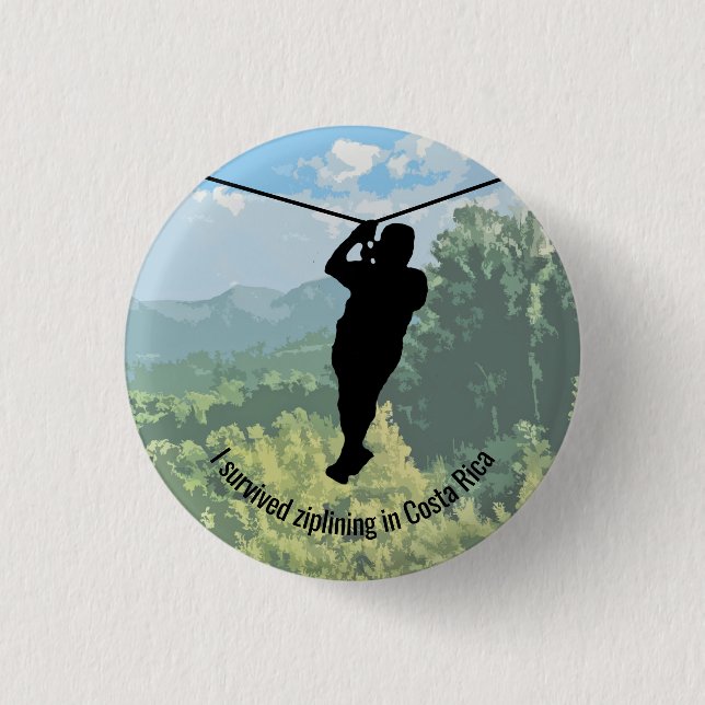 Zipline Adventure Design-Button Button (Vorderseite)