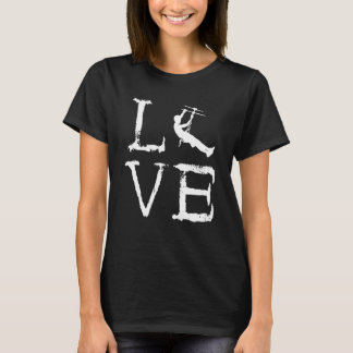 Zipline Liebe Zipliner Luftseilbahn-Abenteuerparco T-Shirt