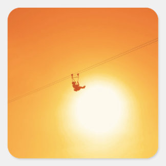 Zipline Quadratischer Aufkleber