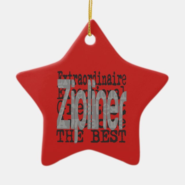 Zipliner Extraordinaire Keramik Ornament (Vorne)