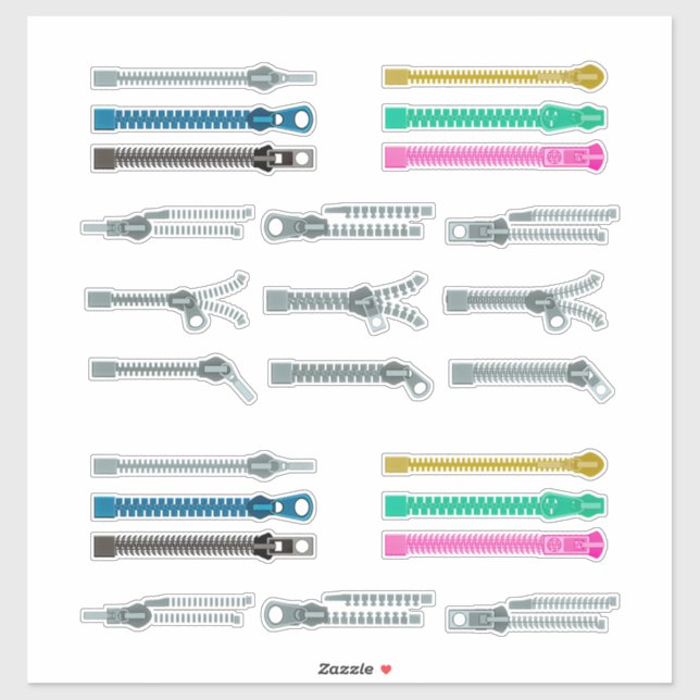 Zipper Aufkleber (Blatt)