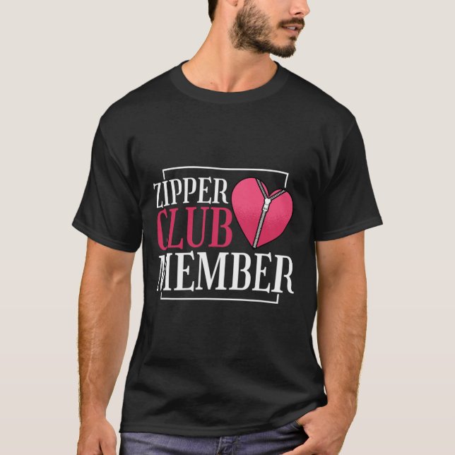 Zipper Club Mitglied Herzerkrankungen Bewusstsein  T-Shirt (Vorderseite)
