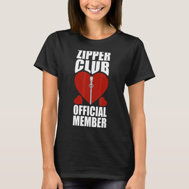Zipper Club Offenes Herz Operation Erholung Surviv T-Shirt (Vorderseite)