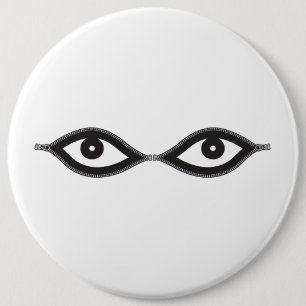 Zipper Eyes Button