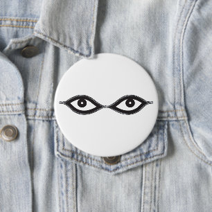 Zipper Eyes Button