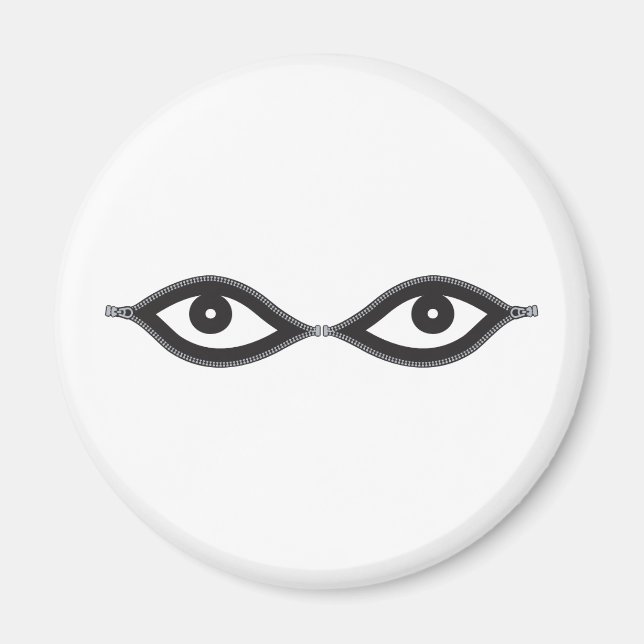 Zipper Eyes Magnet (Vorne)