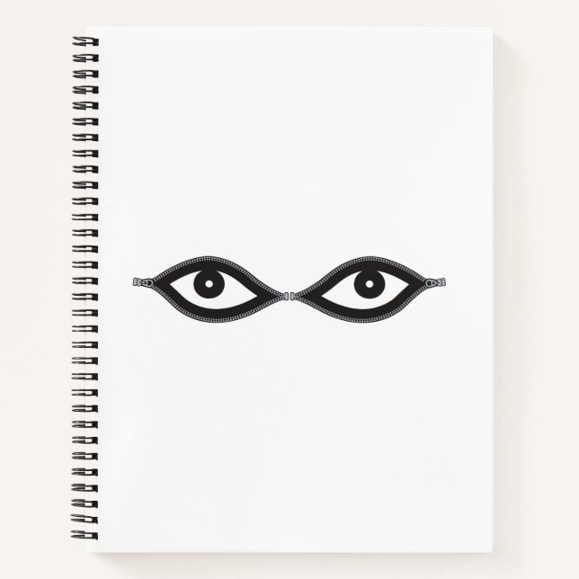 Zipper Eyes Notizbuch (Vorderseite)
