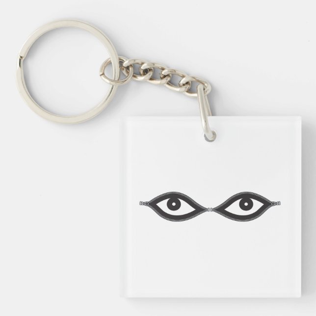 Zipper Eyes Schlüsselanhänger (Vorderseite)