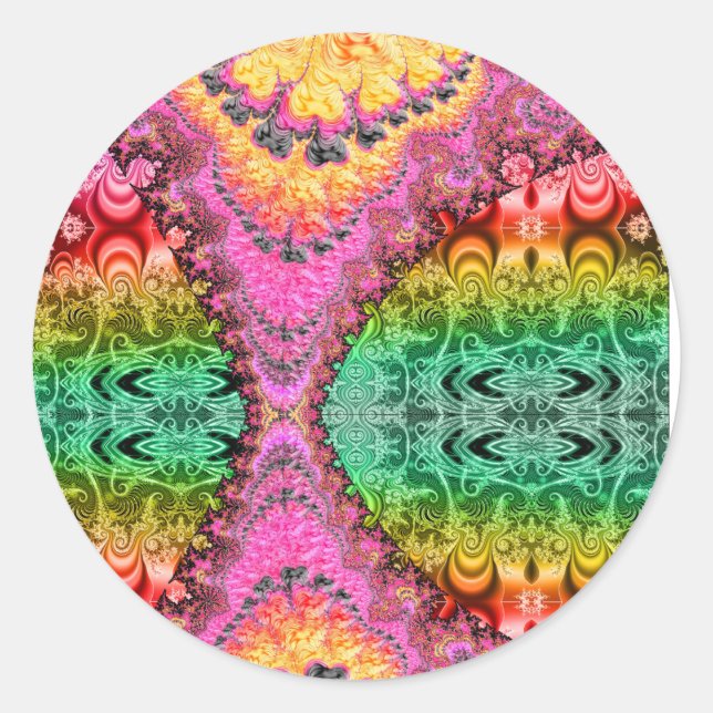 Zipper Fraktal Psychedelic Art Sticker 32325 (Vorderseite)