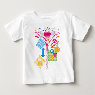 Zipper_Heart Baby T-shirt