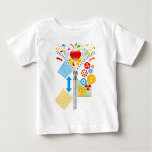 Zipper_Heart Baby T-shirt