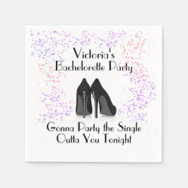 Zipper Heelses Junggeselinnen-Abschied Napkins Serviette