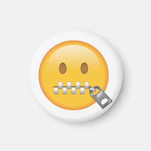 Zipper-Mouth Face - Emoji Magnet