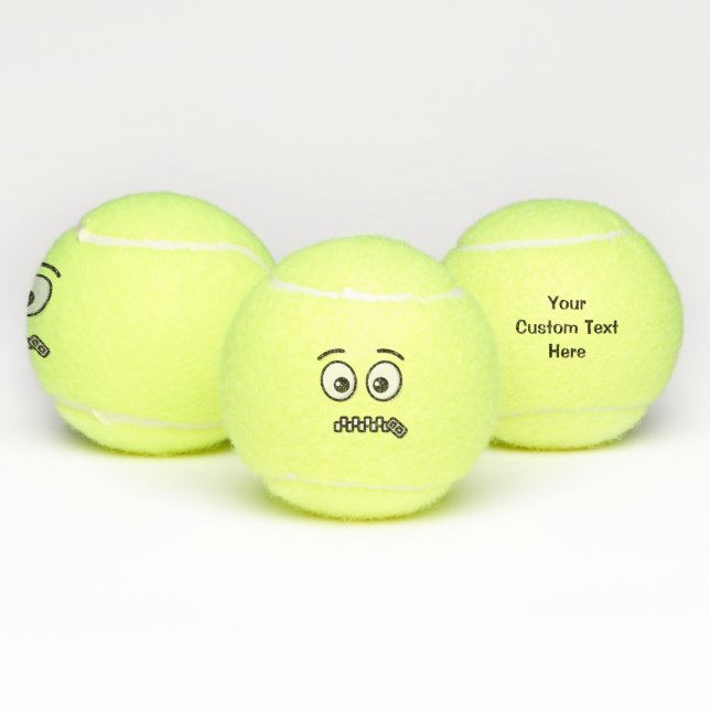 Zipper-Mouth-Gesicht Tennisbälle (Multi)