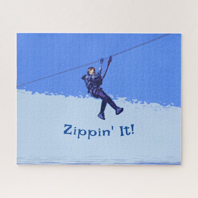 Zippin' It! - Zipline Rider (Horizontal)