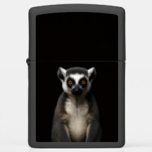 Zippo-Feuerzeug mit sanftem Lemur