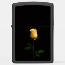 Zippo-Feuerzeug mit sonnengelber Rose