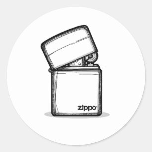 Zippo Runder Aufkleber