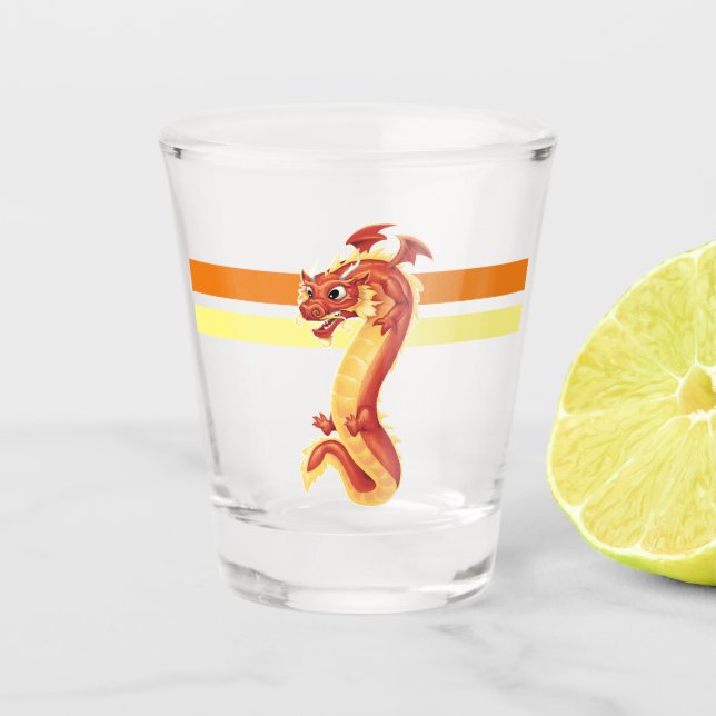Zippy Dragon Schnapsglas (Vorderseite)