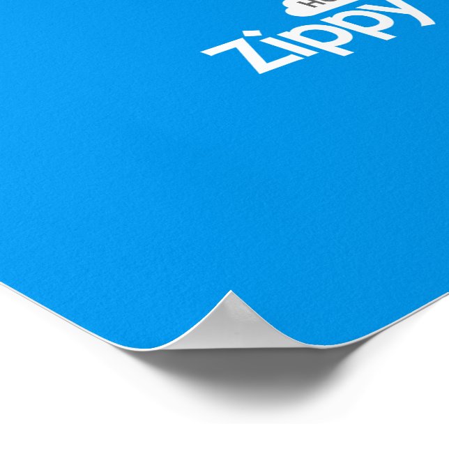 Zippy Host Blue Poster (Ecke)