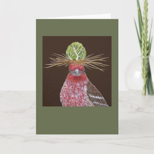 Zippy the house finch Grußkarte Karte (Vorderseite)