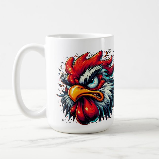 Zippy the Vivid Rooster Mug Kaffeetasse (Links)
