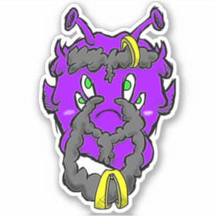 Zippy Trippy Alien Dazs Haare Sticker